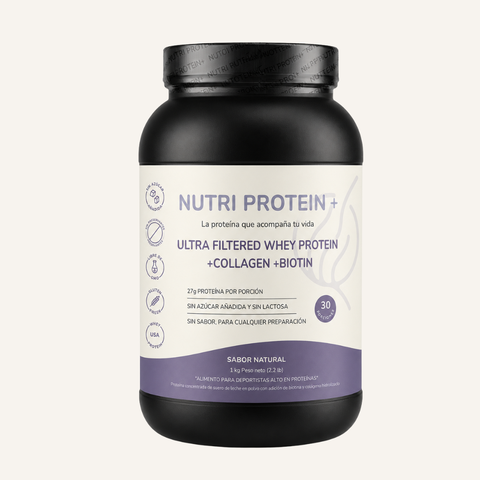 NutriProtein+  Proteina Whey con Colageno y Biotina 1kg