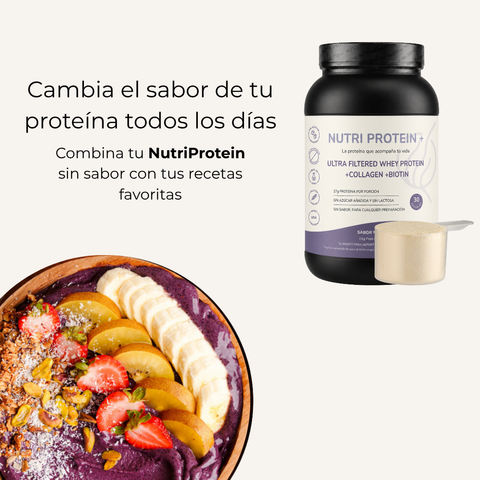 NutriProtein+  Proteina Whey con Colageno y Biotina 1kg