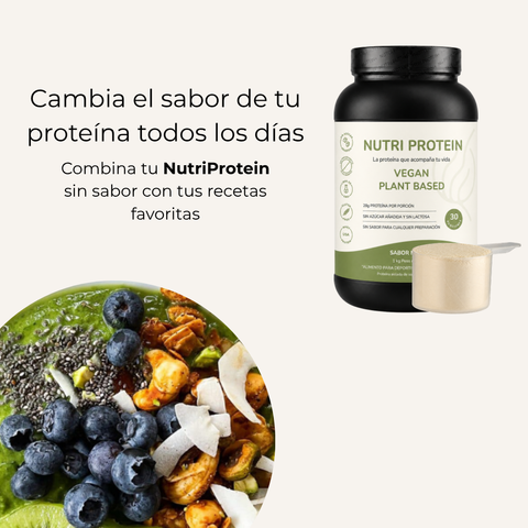 NutriProtein Vegan  | Proteina Vegana Sin Sabor | Soya Sin Azúcar 1kg
