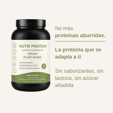 NutriProtein Vegan  | Proteina Vegana Sin Sabor | Soya Sin Azúcar 1kg