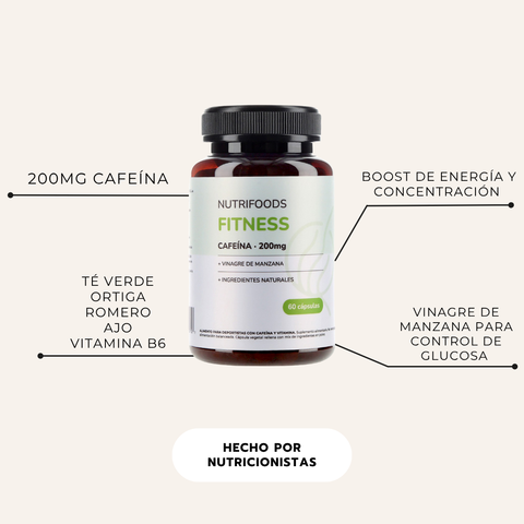 Fitness | Cafeína 200mg + Vinagre de Manzana