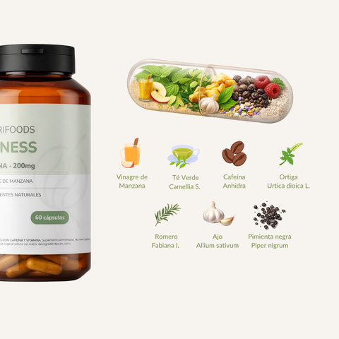 Fitness | Cafeína 200mg + Vinagre de Manzana