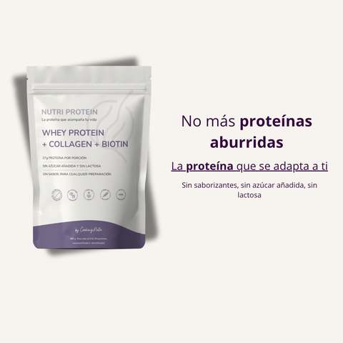 Nutri Protein+ Whey Refill 660g Doypack | Colágeno y Biotina Sin Sabor