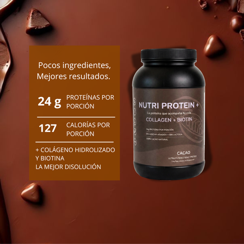 Nutri Protein+ Cacao x2 + Shaker Térmico Acero 500ml