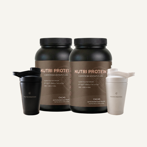Nutri Protein Cacao x2 + Shaker Térmico Acero 500ml