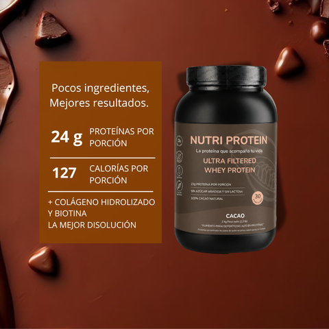 Nutri Protein Cacao x2 + Shaker Térmico Acero 500ml