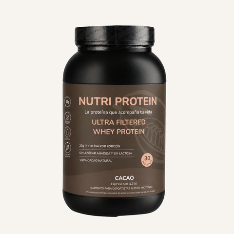 NutriProtein Proteína Whey Sabor Cacao Sin Azúcar 1kg