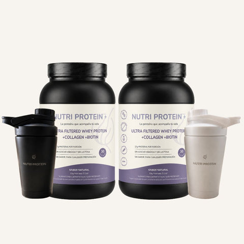Nutri Protein+ x2 + Shaker Térmico Acero 500ml