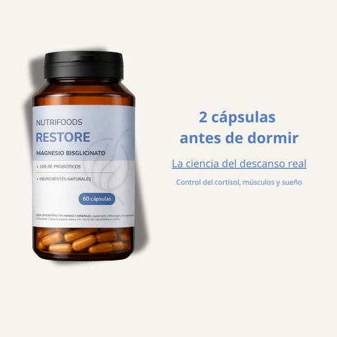 Restore | Magnesio Bisglicinato 1100mg con Reishi y Zinc