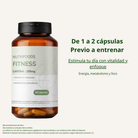 Fitness | Cafeína 200mg + Vinagre de Manzana