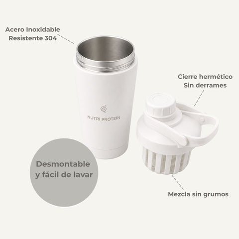 Nutri Protein+ x2 + Shaker Térmico Acero 500ml