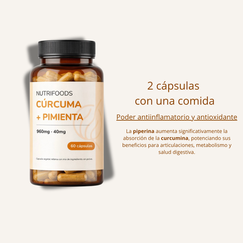 Cúrcuma con Pimienta Negra 60 Cápsulas